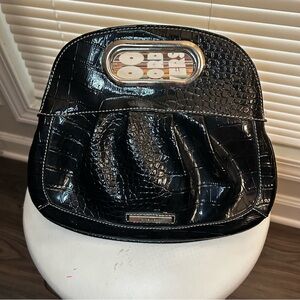 Black Crocodile Clutch